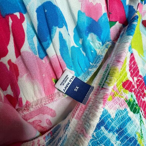 NWT Old Navy Bright Floral Print Spaghetti Strap Dress Size XS - Picture 6 of 7